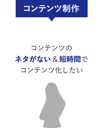 コンテンツ制作 コンテンツのネタがない & 短時間でコンテンツ化したい