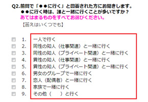 第2回：「お店に誰と行くか」を聞く場合の注意点